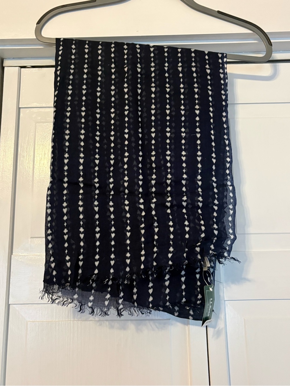 LL Bean Scarf Navy NWT